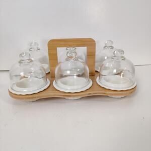 Stokes Ceramic Divided Serving Dishes with Lids and Serving Tray